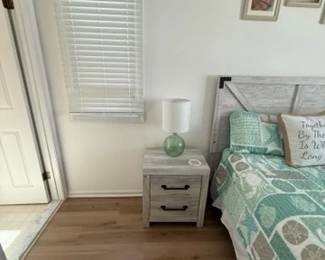 Queen bedroom suite: queen bed; two nightstands; dresser with mirror