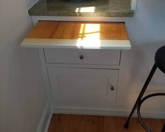 Cabinetry detail: pull-out cutting board