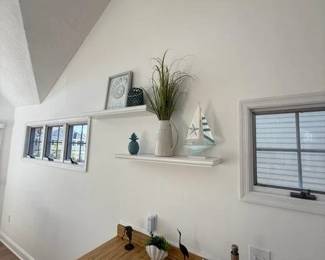 Floating shelves; decor
