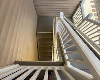 Vinyl railing; stairs