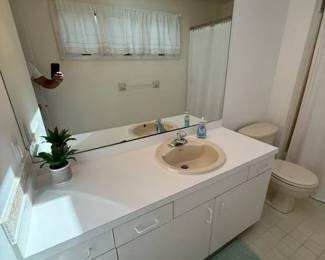 Bath vanity; mirror; vanity lights