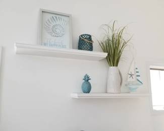 Floating shelves; decor