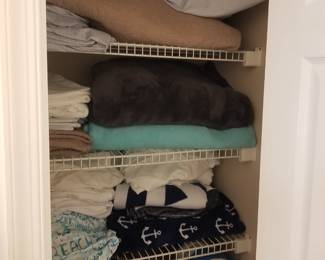 Bedding; wire rack shelving