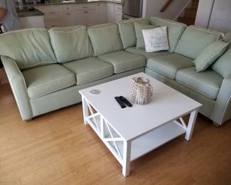 Queen sleeper sofa NOTE: owner keeping coffee table