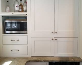 Cabinetry detail; Cuisinart microwave oven