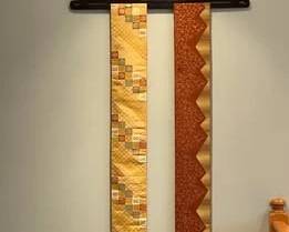 Authentic Japanese Silk Obi Kimono belts - 2 - with wooden hanger