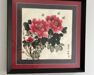 Japanese watercolor, framed and matted
20 x 20
