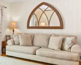 Beautiful Arched Wooden Mirror
56" wide x 49" tall