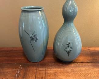 Beautiful Korean Celadon Four Seasons vases
Each side has a different season!
Hand carried from Korea over 30 years ago...