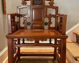 Great pair of Chinese armchairs - perfect for Asian inspired interiors!
Hardwood chairs purchased / brought back from China 30 years ago...
Dimensions - 25.5" Wide, 38" tall, 18" deep