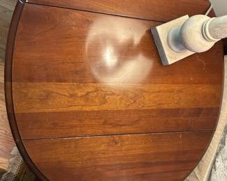 Solid wood (cherry) side table (2 sides can fold down as needed)