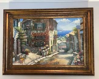 Italian Townscape, hand-embellished glicee
45.5" w x 33.5" h