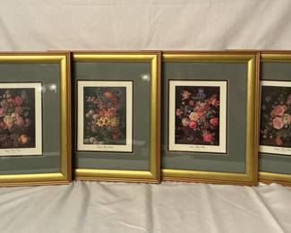Framed Antique Florals