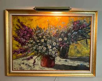 Wildflower Stilllife Painting On Canvas