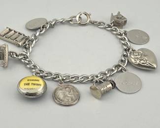 Sterling charm bracelet