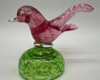 Murano glass bird sculpture