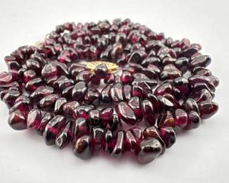 14kt natural garnet necklace