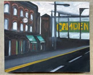 Contemporary street scene in Camden, Maine