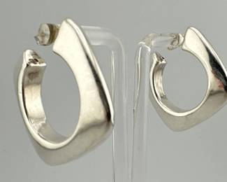 Sterling Simon Sebbag modernist earrings