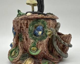 Majolica Palissy Tobacco jar
