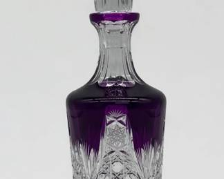Amethyst Bohemia crystal decanter