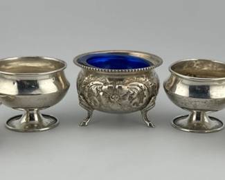 Sterling assorted salt cellars