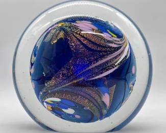 Large signed Karg 1995 art glass sculpture