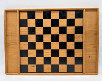 Handmade pine checkerboard