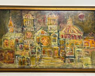 William Fletcher Jones (Richmond, VA 1930-1996) framed original painting on board