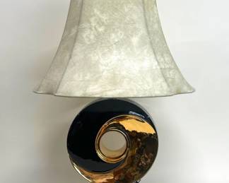 MCM style black and gold lamp