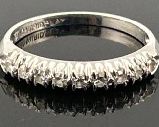 Platinum Art Deco diamond band