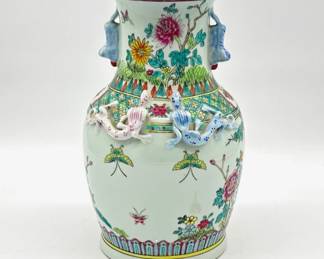 Chinese Rose Famille style vase