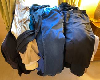 Pants - this pile is deceiving… it’s piled about 12” high…. Just pants! Come get yourself a pair or 10