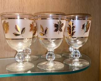 Retro gold leaf barware