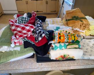 Tea towels, napkins , dish towels -new and vintage