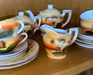 Hand painted tea set