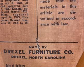 Drexel dining room chair tag