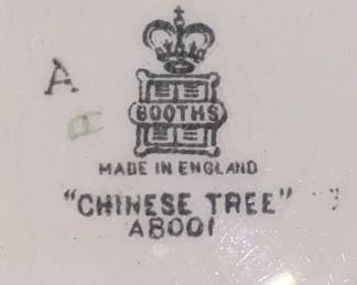 Booths English “Chinese Tree” china set