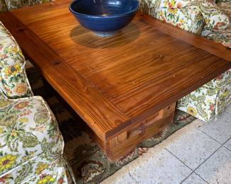 This End Up wooden side table