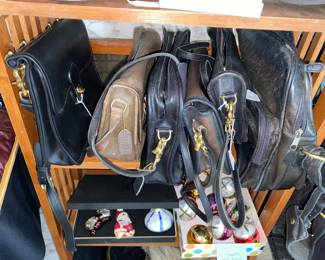 Many purses to include Coach!