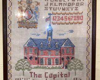 Cross stitch sampler