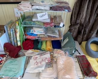 Sooo many tablecloths, napkins, and linens