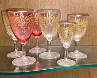 Pinky’s up when using these lovely stemware pieces