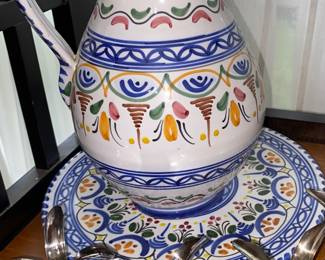 European Pitcher and serving platter