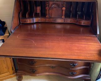 Flip down front desk with 3 lower drawers