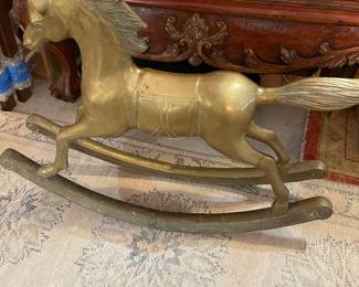 Brass Antique Rocking Horse