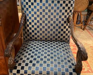 Checkboard Patterned Ladies Chair