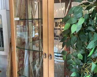 Striking Cabinet with glass shelves