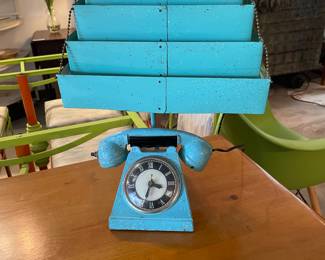 Kitsch Clock/Lamp and Cigarette Lighter - 1960s