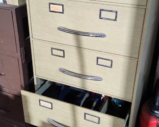 Vintage metal sewing patterns filing cabinet